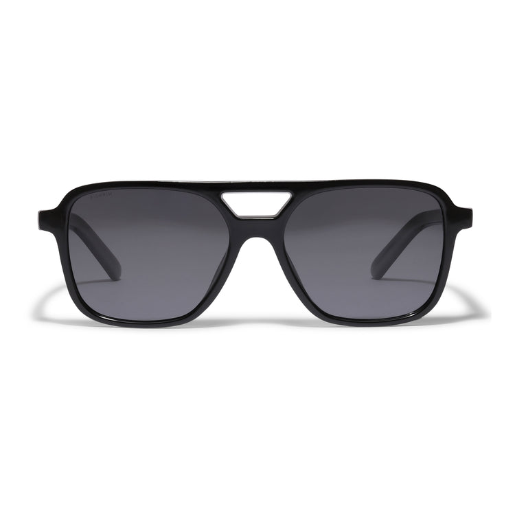 Pilgrim ELODIE recycelte Piloten-Sonnenbrille schwarz Kostenloser Versand international