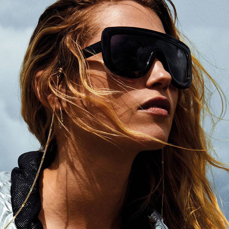 Pilgrim FIDELIA oversized Shield-Sonnenbrille, Schildpatt dunkel Exklusive Angebote