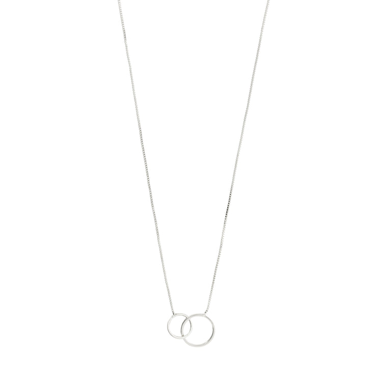 Pilgrim Viviane recyceltes Set, Halskette & Ohrstecker, versilbert Tiefpreis