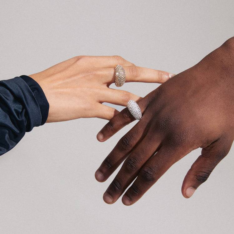 Pilgrim FOCUS recycelte Kristall Ring versilbert Begrenzt auf 3 Tage