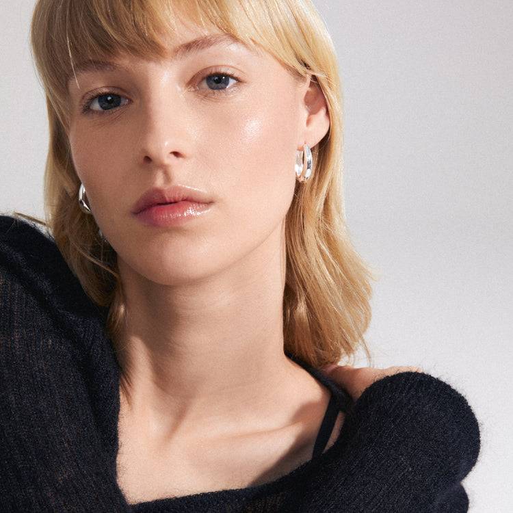 Pilgrim ASHER recycelte Ohrringe versilbert Discount Store für neue Produkte