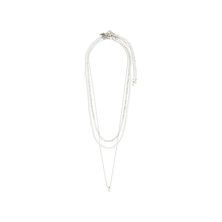 Pilgrim BAKER Halskette 3-in-1-Set, versilbert Saisonschlussverkauf
