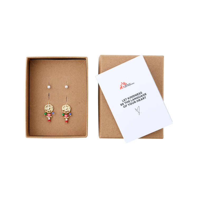 Pilgrim MSF recycelte Ohrringe 2-in-1-Set vergoldet Weihnachtsangebot