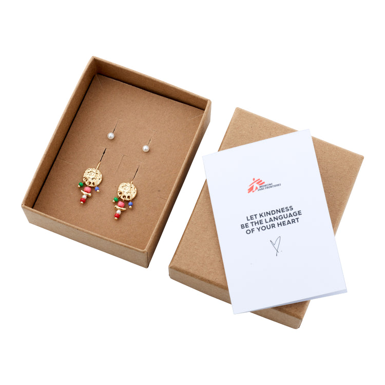 Pilgrim MSF recycelte Ohrringe 2-in-1-Set vergoldet Weihnachtsangebot