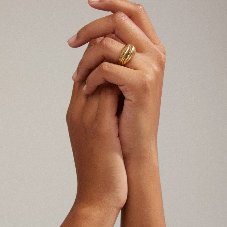Pilgrim XENA recycelter Ring, vergoldet Neuheiten