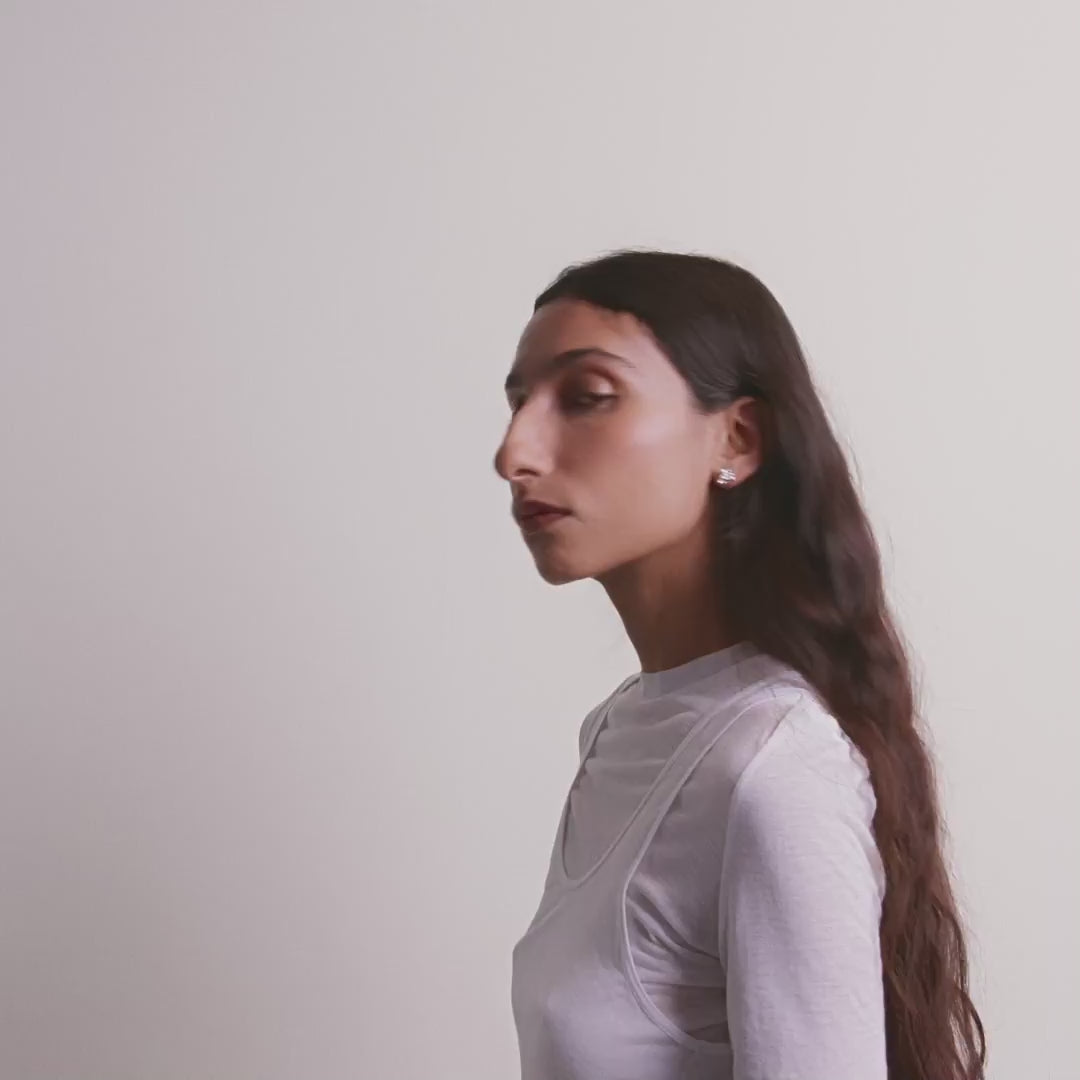 Pilgrim INAYA recycelte Ohrringe versilbert im Angebot