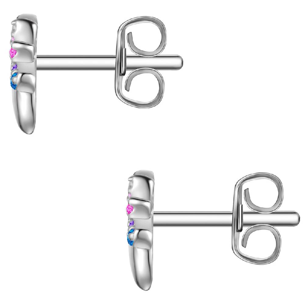 Rafaela Donata Ohrstecker Sterling Silber Zirkonia multicolor Große Rabatte