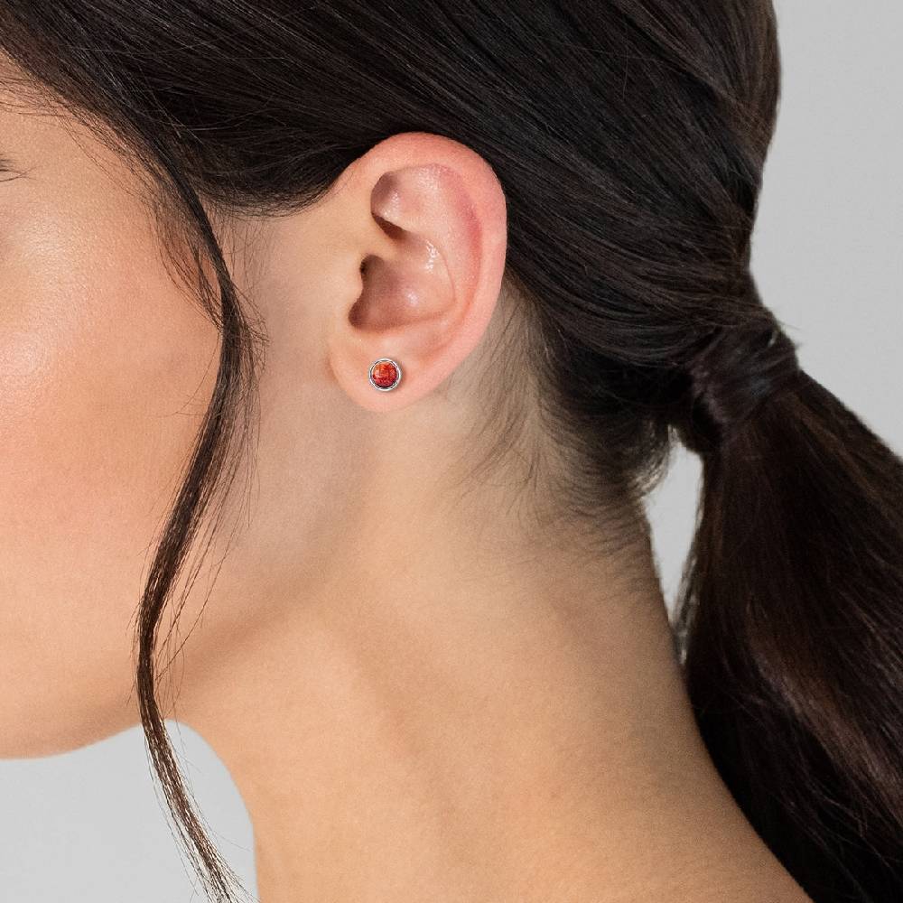Rafaela Donata Ohrstecker Sterling Silber Koralle Tägliche Deals