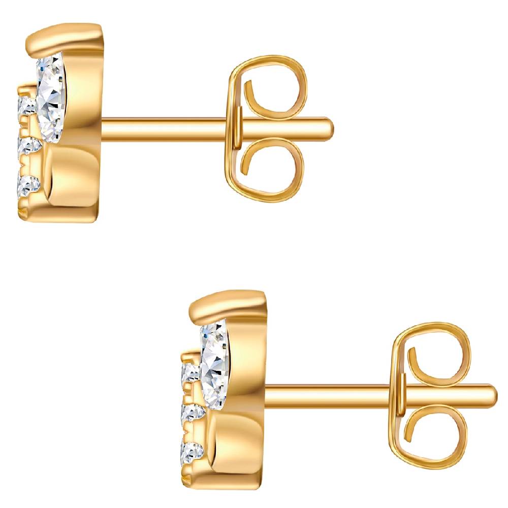 Rafaela Donata Ohrstecker Sterling Silber gelbgold Zirkonia weiß Super Sparpreis