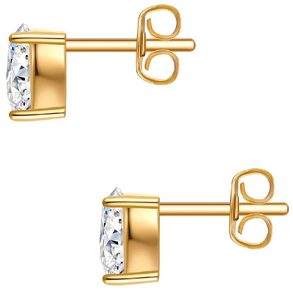 Rafaela Donata Ohrstecker Sterling Silber gelbgold Zirkonia weiß Begrenzte Freigabe