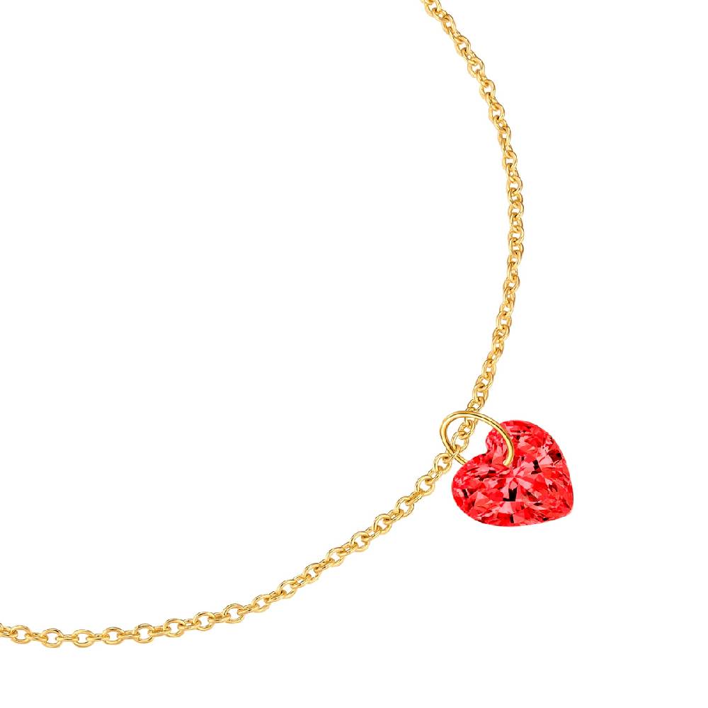 Rafaela Donata Armband Sterling Silber gelbgold Zirkonia rot Letzte 2 Tage