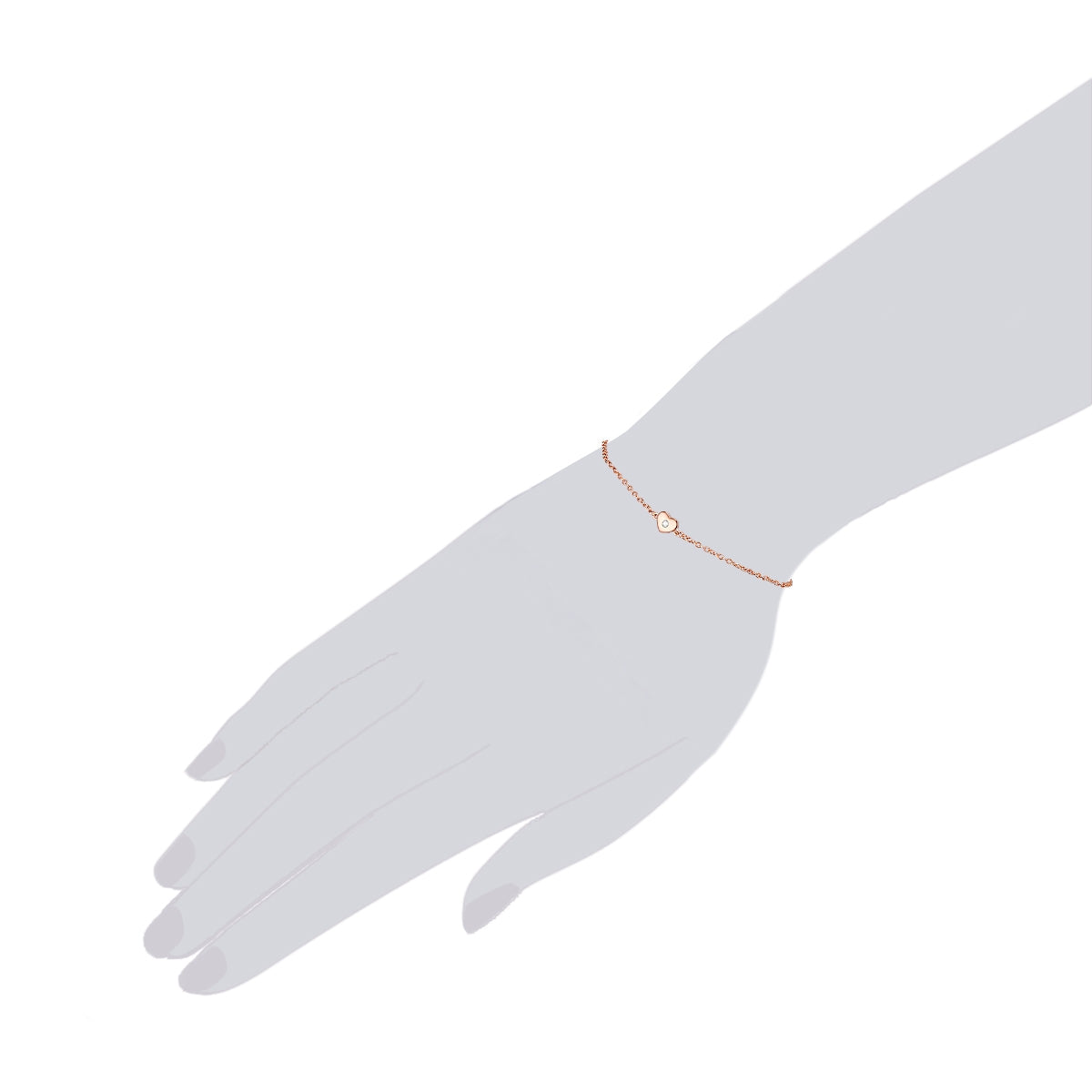 Rafaela Donata Armband Sterling Silber roségold Zirkonia weiß Clearance-Verkauf