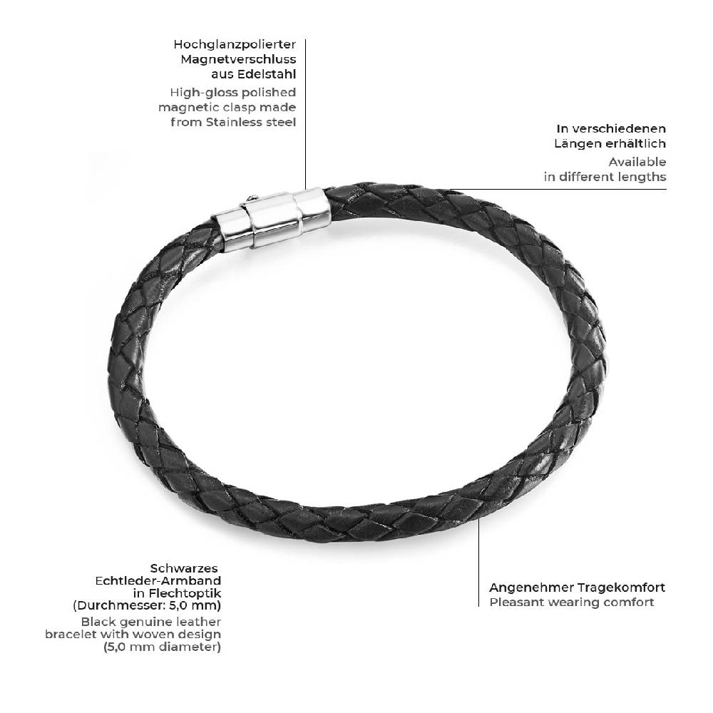 Rafaela Donata Armband schwarz Kostenloser Versand international