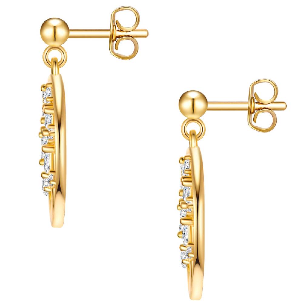 Rafaela Donata Ohrhänger Sterling Silber gelbgold Zirkonia weiß Outlet