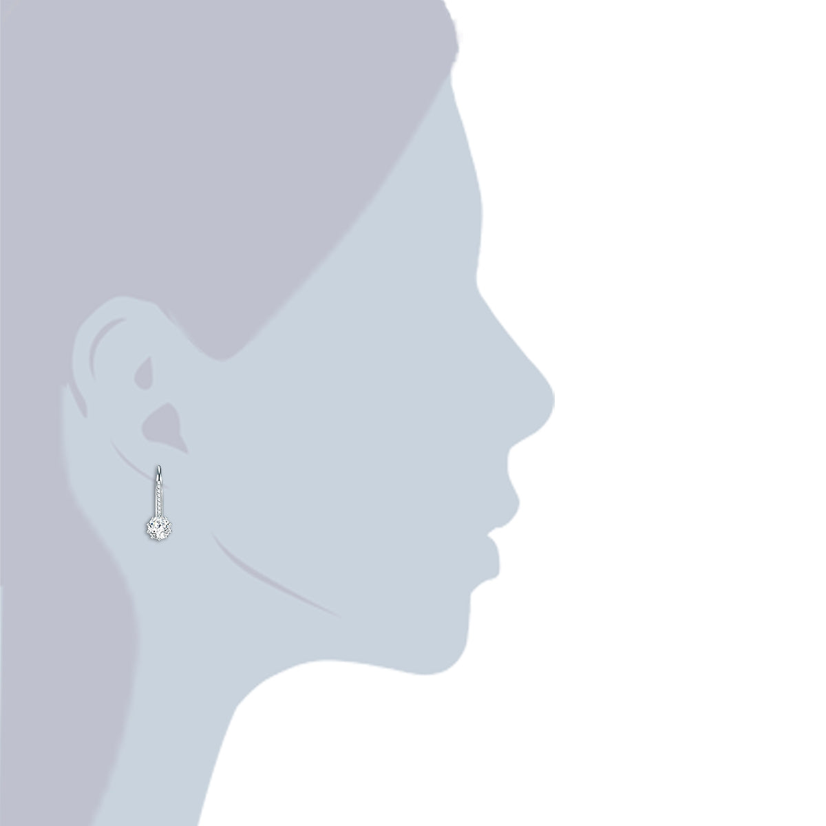 Rafaela Donata Ohrhänger Sterling Silber Zirkonia weiß im Angebot