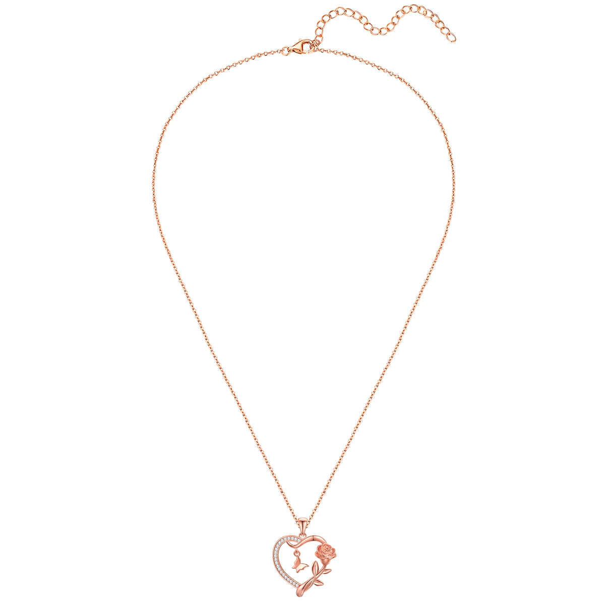 Rafaela Donata Kette mit Anhänger Sterling Silber roségold Zirkonia weiß Großer Ausverkauf