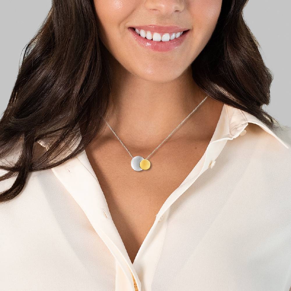 Rafaela Donata Kette mit Anhänger Sterling Silber bicolor Online Shopping