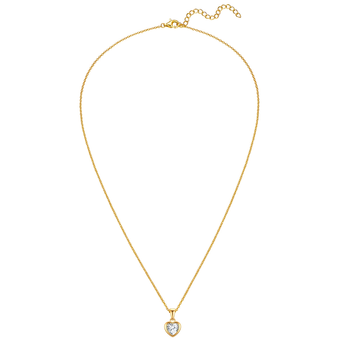 Rafaela Donata Kette mit Anhänger Sterling Silber gelbgold Zirkonia weiß Black Friday
