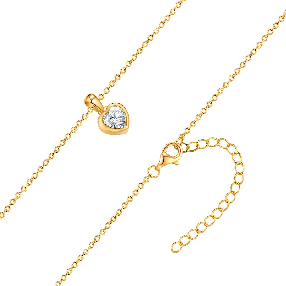 Rafaela Donata Kette mit Anhänger Sterling Silber gelbgold Zirkonia weiß Black Friday