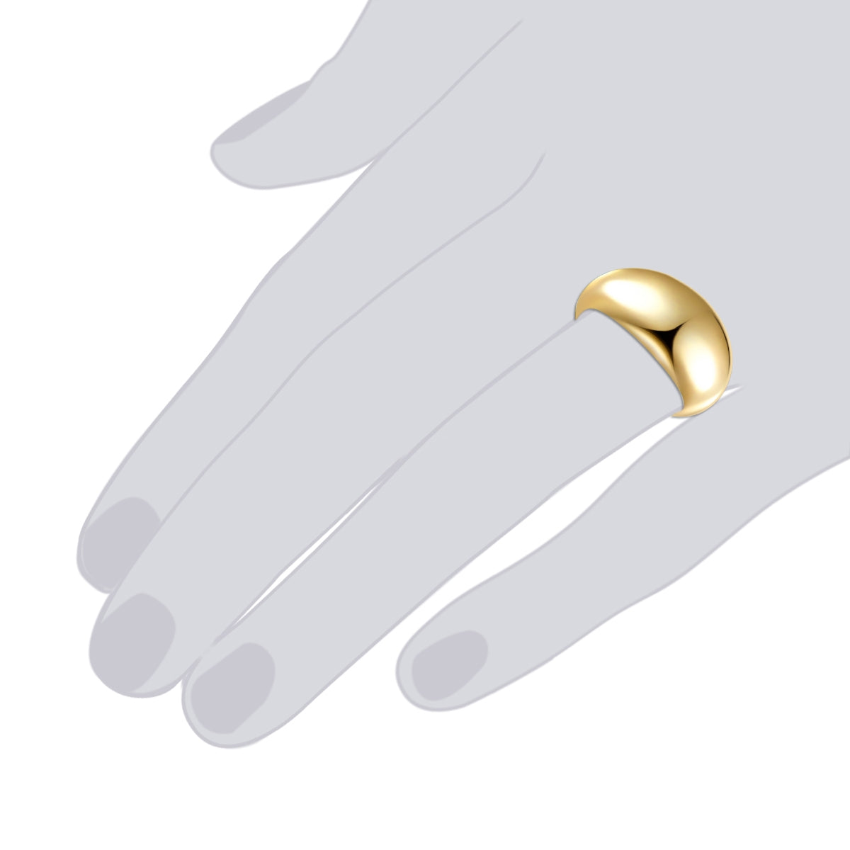 Rafaela Donata Ring Sterling Silber bi-Color Sonderangebot der Fabrik