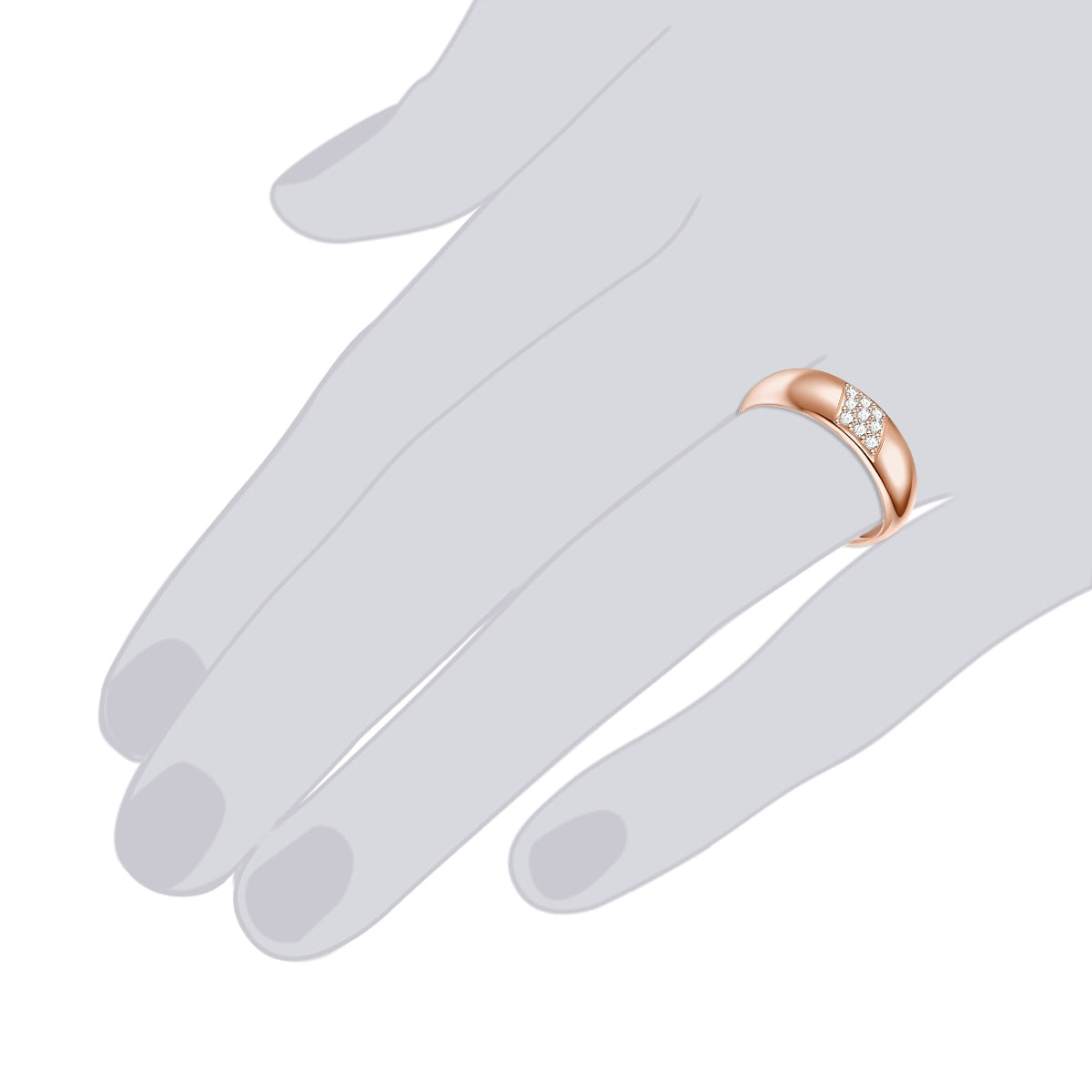 Rafaela Donata Ring Sterling Silber roségold Zirkonia weiß Discount Store für neue Produkte