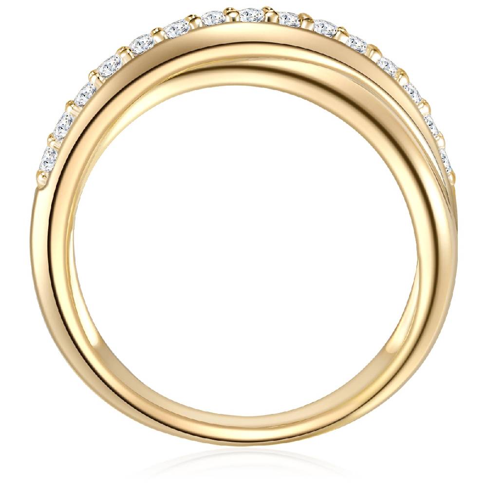 Rafaela Donata Ring Sterling Silber gelbgold Zirkonia weiß Riesige Rabatte