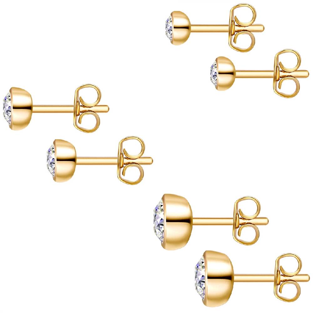 Rafaela Donata 3er Set Ohrstecker Sterling Silber verziert mit Kristallen von Swarovski® weiß Kostenloser Versand international