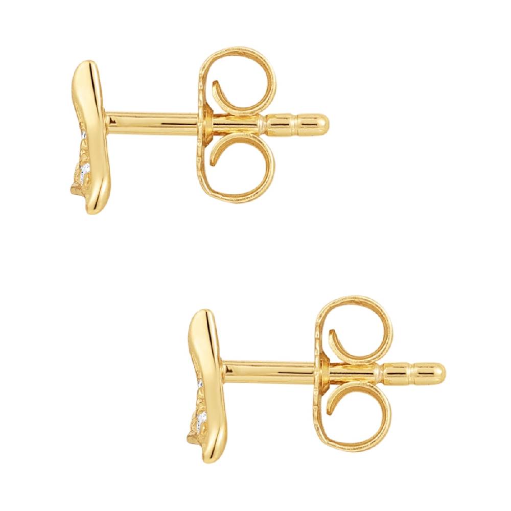 Rafaela Donata Ohrstecker Sterling Silber gelbgold Zirkonia weiß 50% Rabatt für begrenzte Zeit