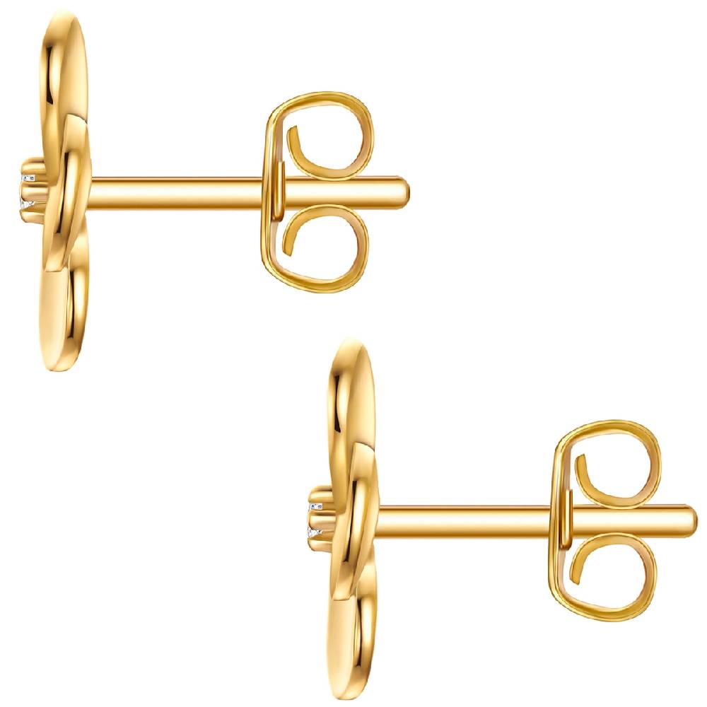 Rafaela Donata Ohrstecker Sterling Silber gelbgold Zirkonia weiß Outlet