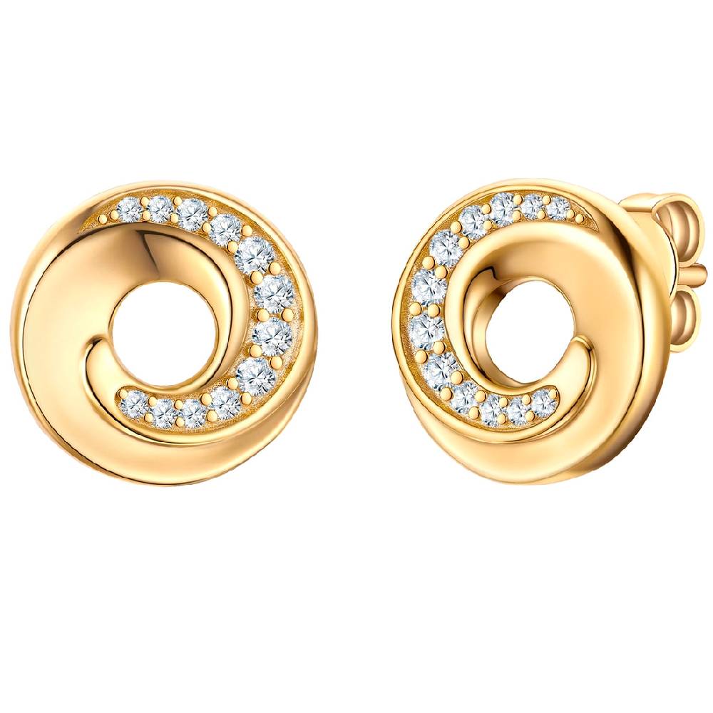 Rafaela Donata Ohrstecker Sterling Silber gelbgold Zirkonia weiß