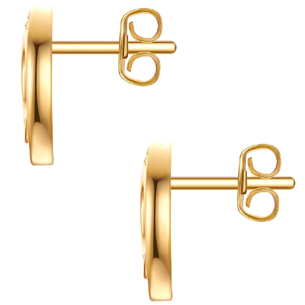 Rafaela Donata Ohrstecker Sterling Silber gelbgold Zirkonia weiß im Angebot