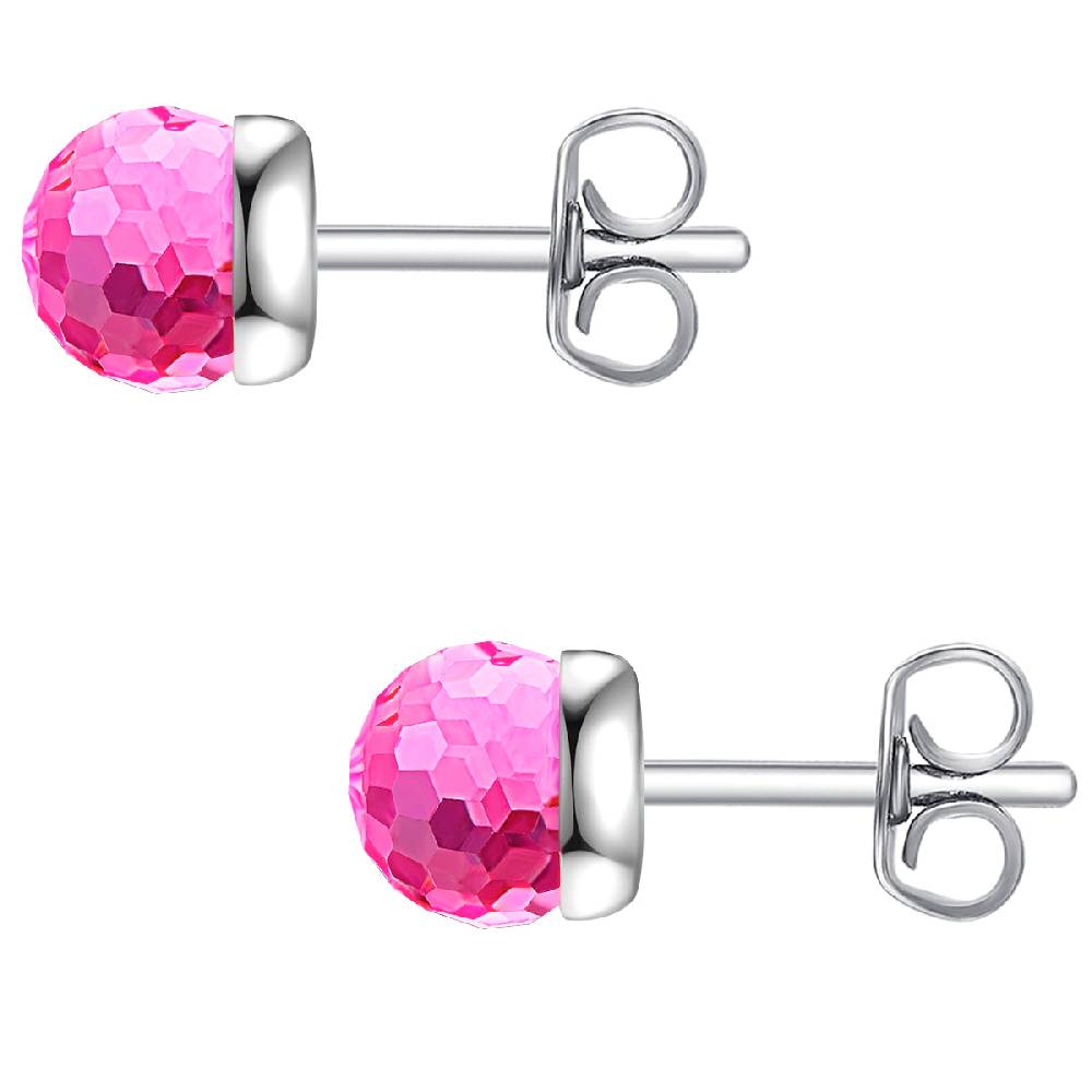 Rafaela Donata Ohrstecker Sterling Silber verziert mit Kristallen von Swarovski® rosa Flash Sale