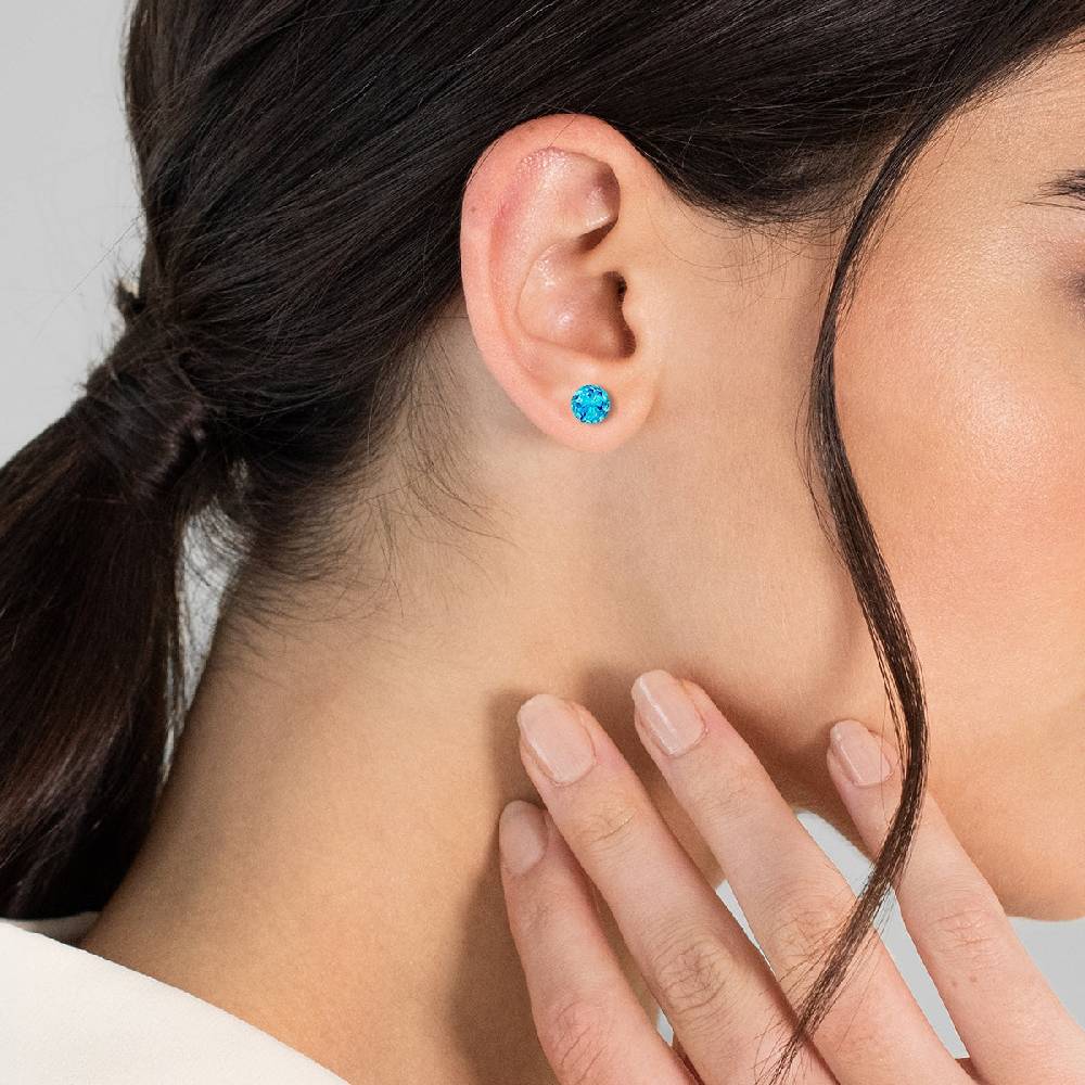 Rafaela Donata Ohrstecker Sterling Silber verziert mit Kristallen von Swarovski® hellblau Exklusivangebot