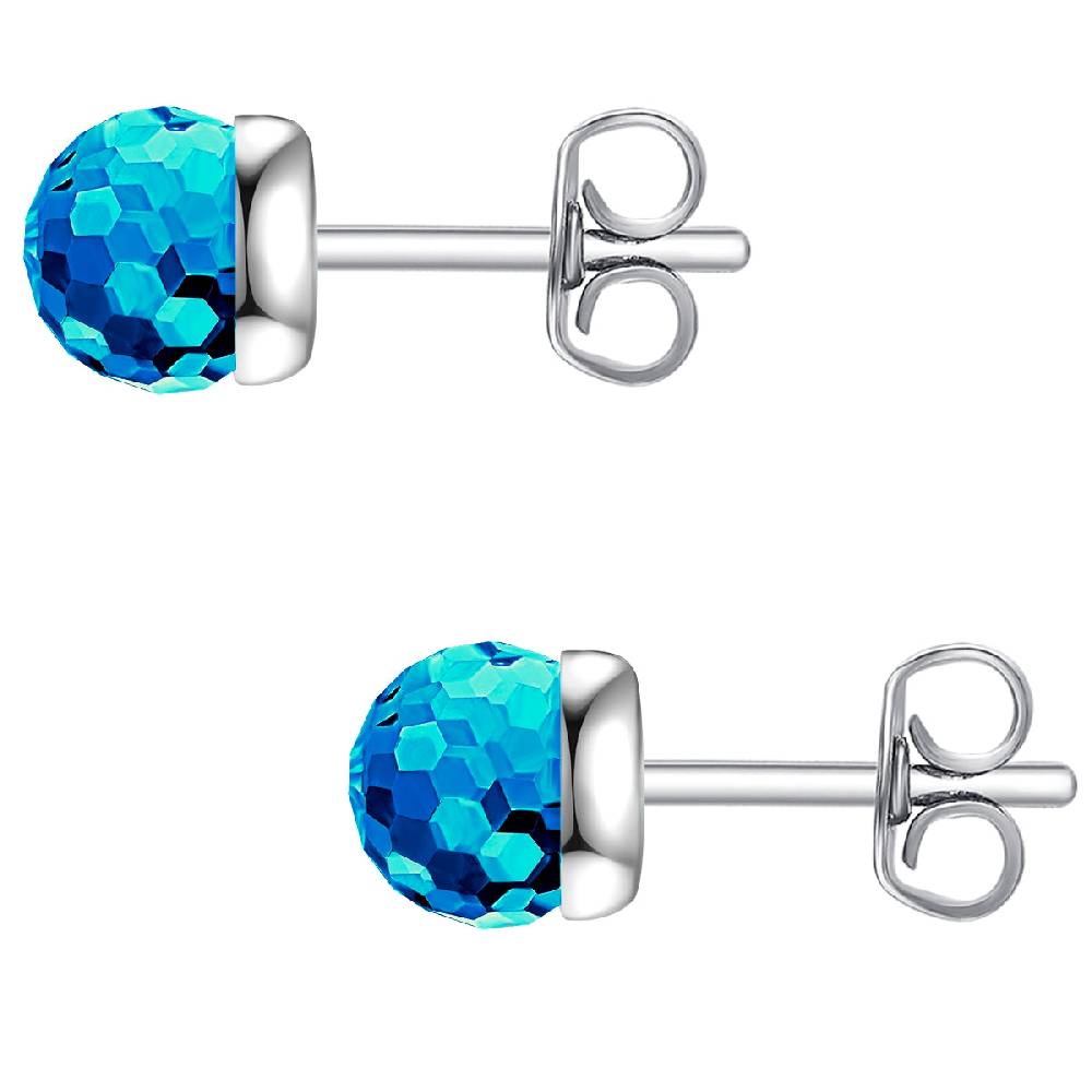 Rafaela Donata Ohrstecker Sterling Silber verziert mit Kristallen von Swarovski® hellblau Exklusivangebot