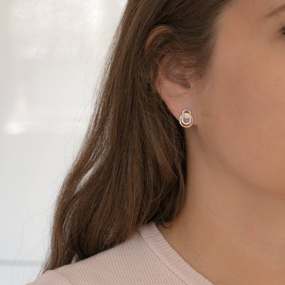 Rafaela Donata Ohrstecker Sterling Silber bi-Color Zirkonia weiß Black Friday
