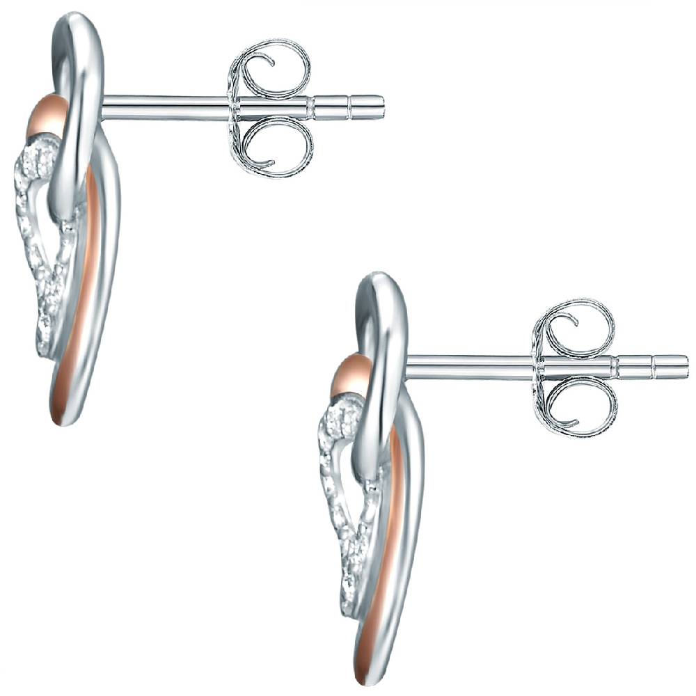 Rafaela Donata Ohrstecker Sterling Silber bi-Color Zirkonia weiß Black Friday