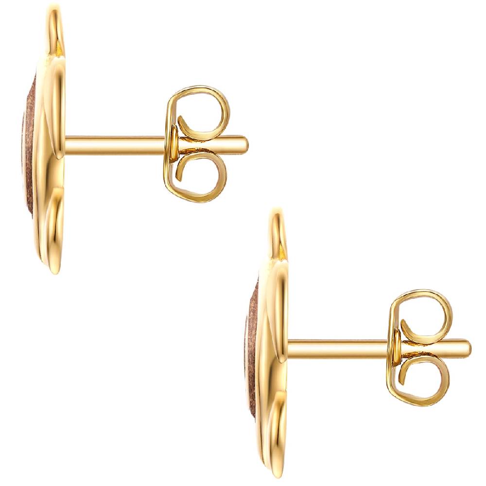 Rafaela Donata Ohrstecker Sterling Silber gelbgold Emaille braun Osterangebot