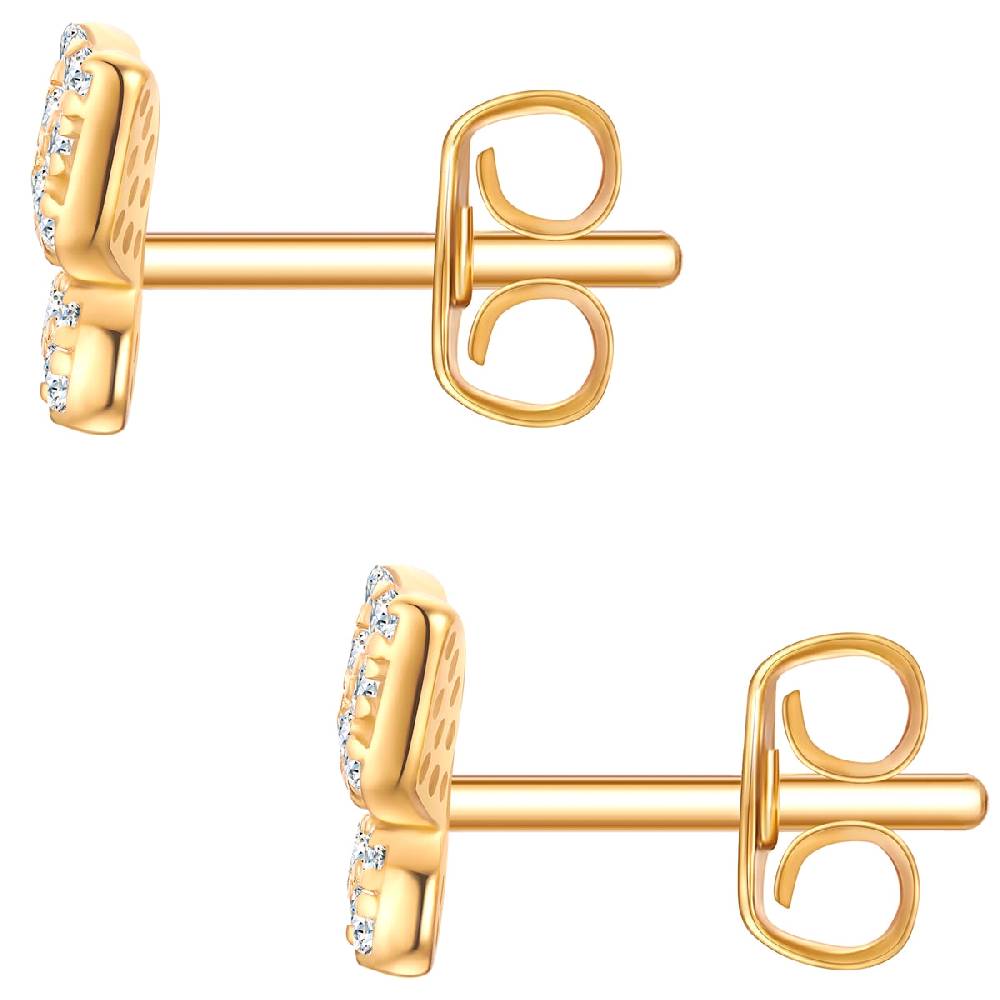 Rafaela Donata Ohrstecker Sterling Silber gelbgold Zirkonia weiß Zeitlich begrenztes Angebot
