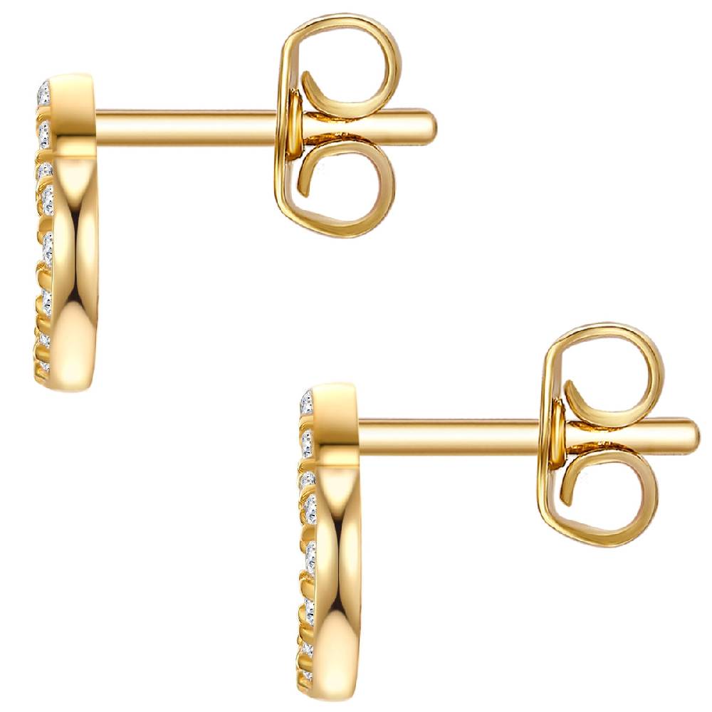 Rafaela Donata Ohrstecker Sterling Silber gelbgold Zirkonia weiß Super Sparpreis