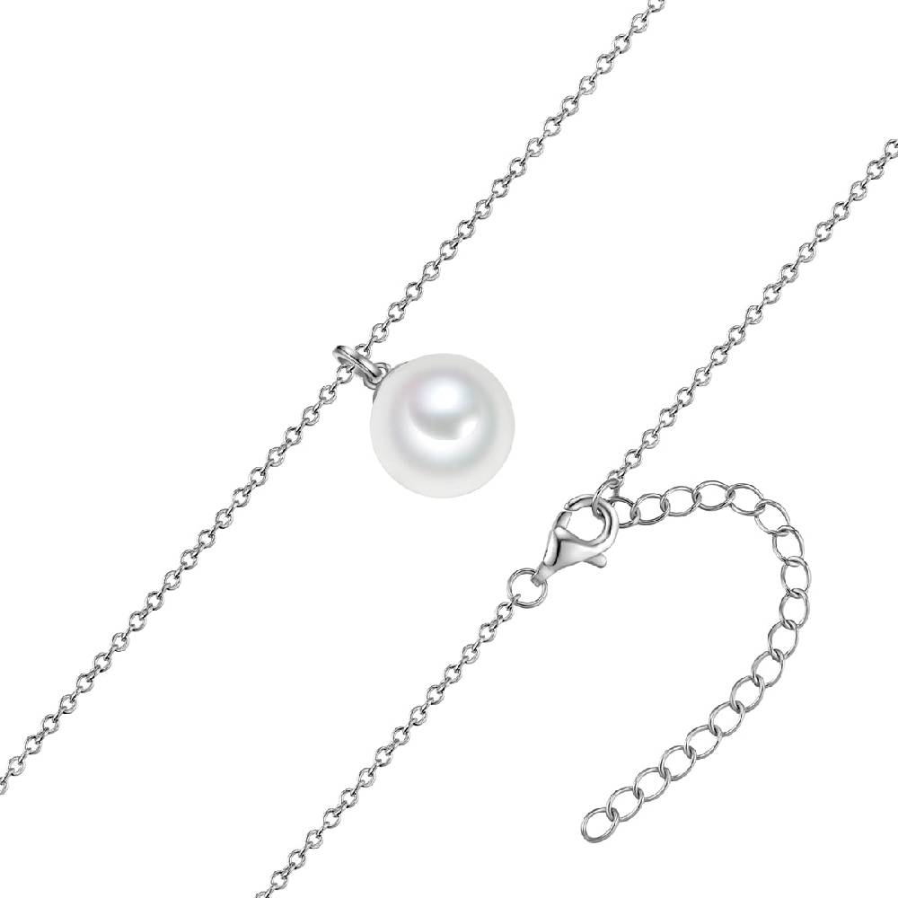 Rafaela Donata Kette mit Anhänger Sterling Silber Muschelkernperle weiß Begrenzte Freigabe