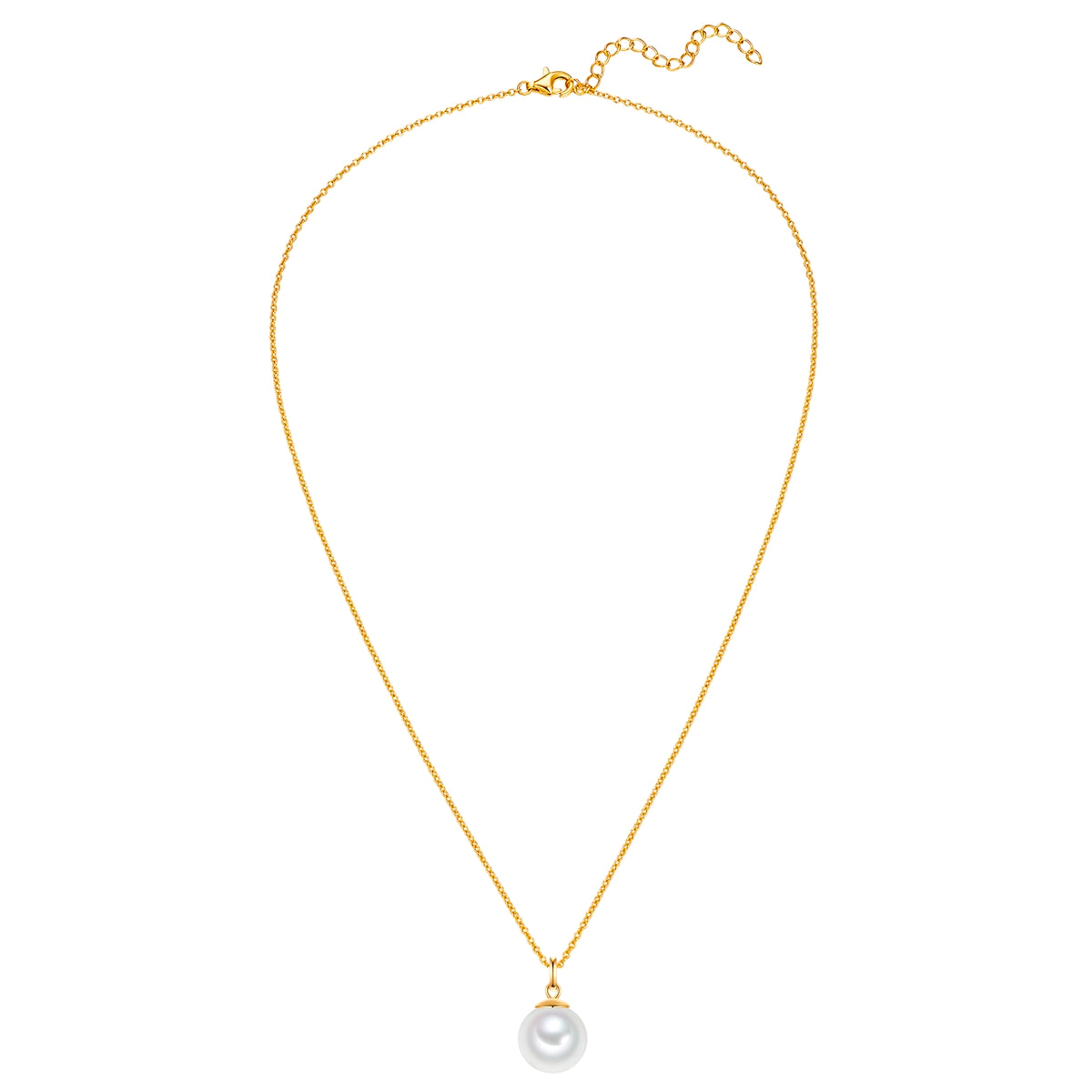 Rafaela Donata Kette mit Anhänger Sterling Silber gelbgold Muschelkernperle weiß Letzte 3 Tage