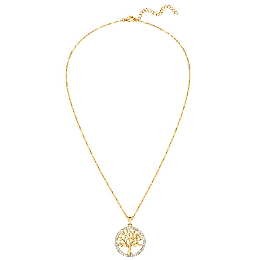 Rafaela Donata Kette mit Anhänger Sterling Silber gelbgold Zirkonia weiß Zeitbegrenzte Promotion