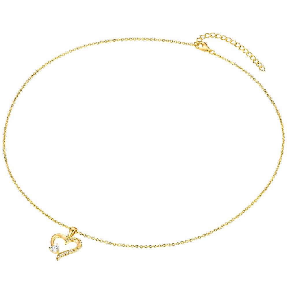 Rafaela Donata Kette mit Anhänger Sterling Silber gelbgold Zirkonia weiß Sonderangebot der Fabrik