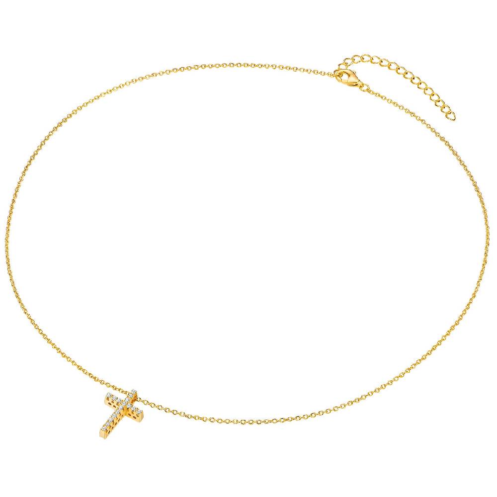 Rafaela Donata Kette mit Anhänger Sterling Silber gelbgold Zirkonia weiß Bis zu 55% Rabatt
