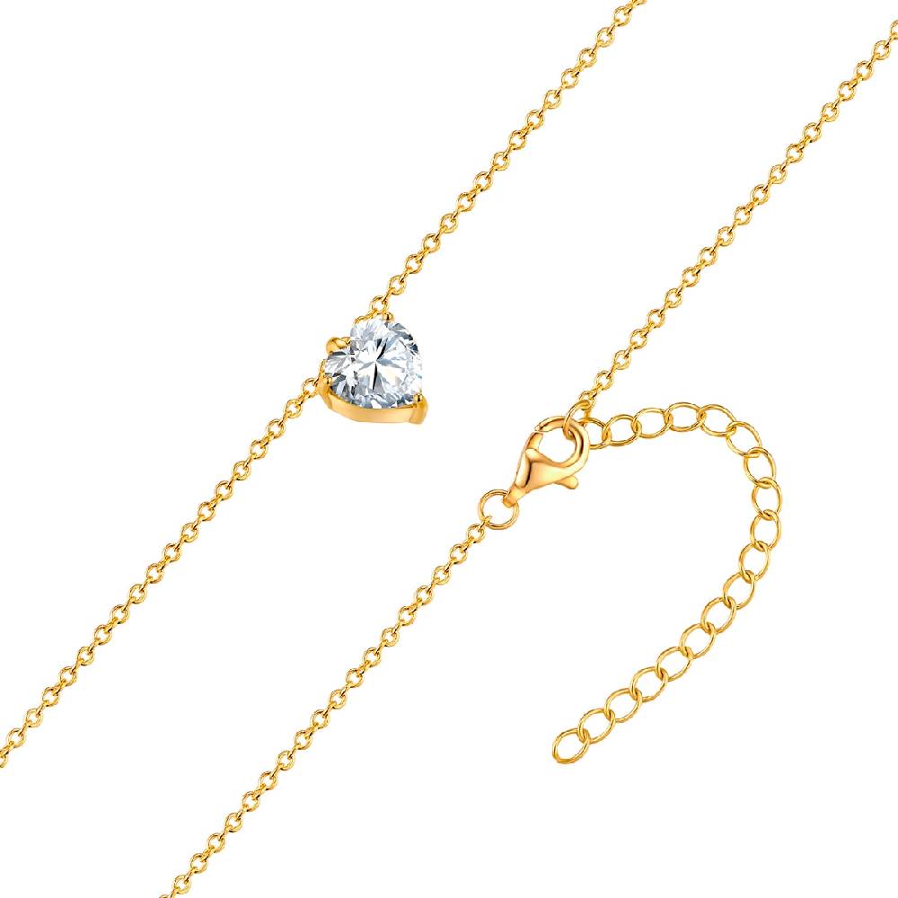 Rafaela Donata Kette mit Anhänger Sterling Silber gelbgold Zirkonia weiß 50% Rabatt für begrenzte Zeit