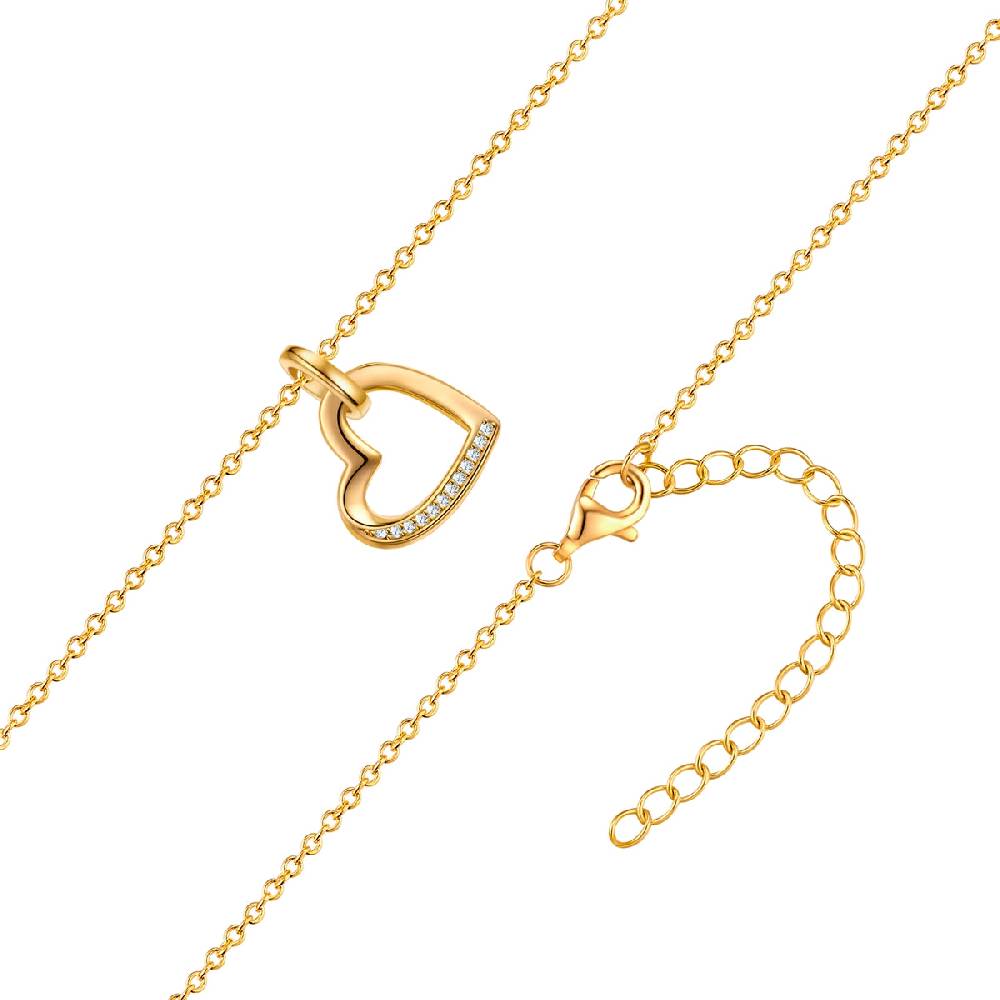 Rafaela Donata Kette mit Anhänger Sterling Silber gelbgold Zirkonia weiß Fabrikpreis