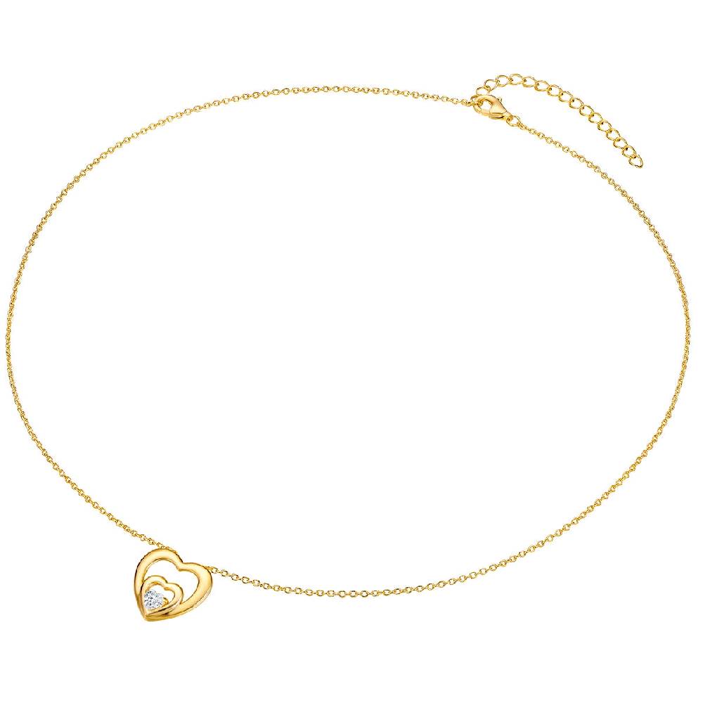 Rafaela Donata Kette mit Anhänger Sterling Silber gelbgold Zirkonia weiß Preisnachlass