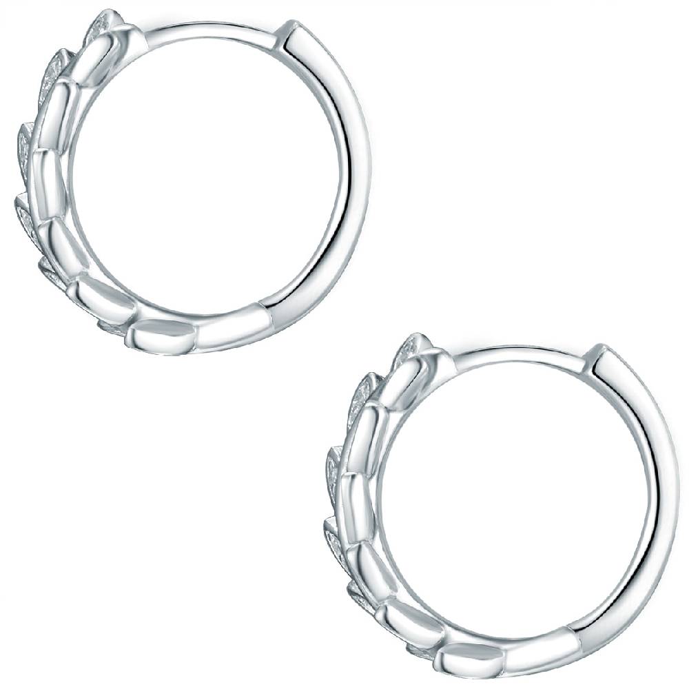 Rafaela Donata Klappcreolen Sterling Silber Zirkonia weiß Top Angebot