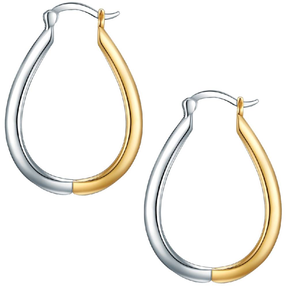 Rafaela Donata Creolen Sterling Silber bi-Color Blitzangebot