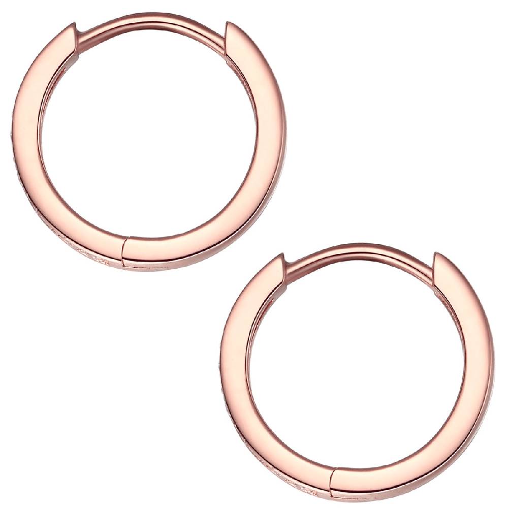 Rafaela Donata Klappcreolen Sterling Silber roségold Zirkonia weiß Discount Store für neue Produkte